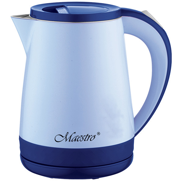 Чайник электрический  стеклянный 1,2л. - MAESTRO MR-037-BLUE