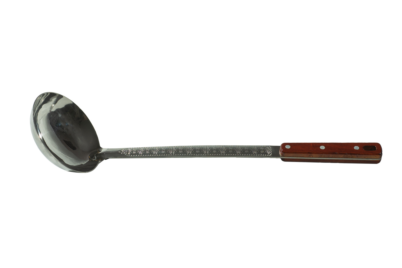 Половник кухонный с деревянной ручкой с рисунком - AH8-40 (120шт)