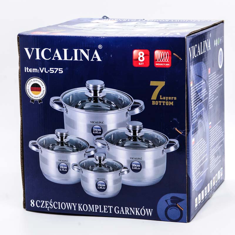 Набор кастрюль VICALINA из нержавеющей стали  - VL-575