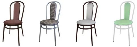 Комплект венских мягких стульев  на металлокаркасе (комплект 4 штуки)