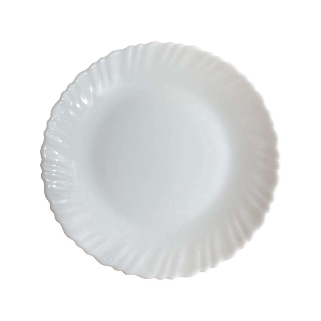 Тарелка LIRA стеклянная 19,2см. (белый) - LRK007