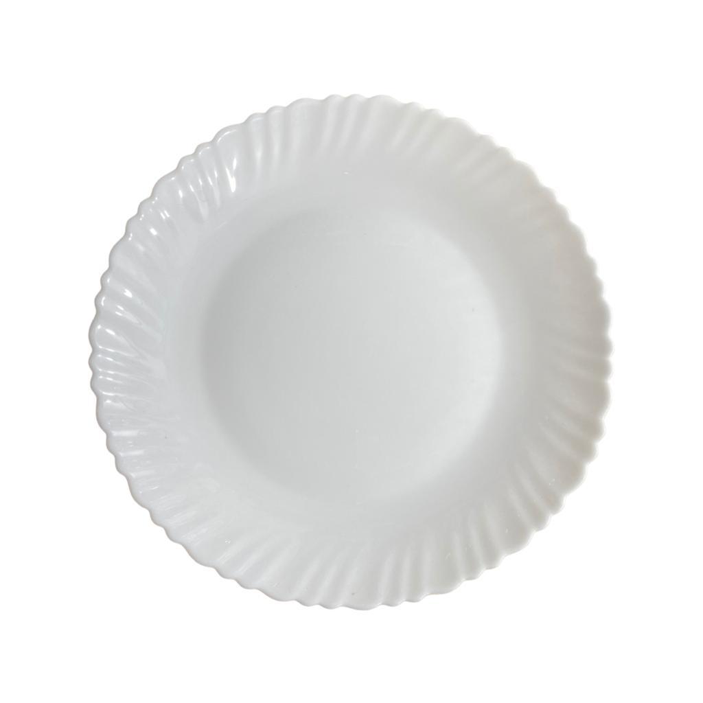 Тарелка LIRA стеклянная 23,4см. (белый) - LRK008