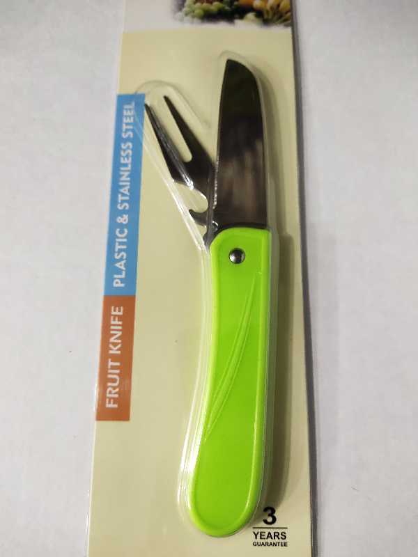 Нож складной с вилкой для фруктов - 62061