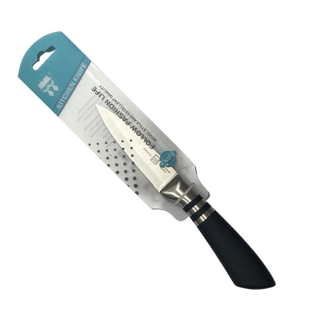 Нож  №1 кухонный цельнометаллический с черной ручкой   - AH-S012