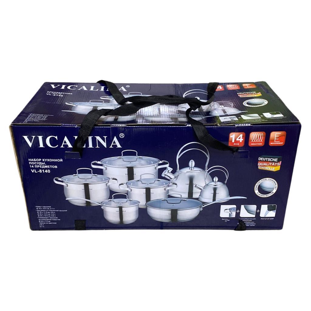 Набор кастрюль VICALINA    из нержавеющей стали (14 предметов) -  VL-8140