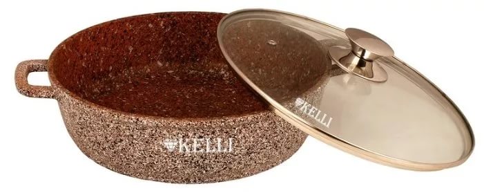 Сковорода-сотейник KELLI с гранитным покрытием 7.0л., 32см. -  KL-4019-32