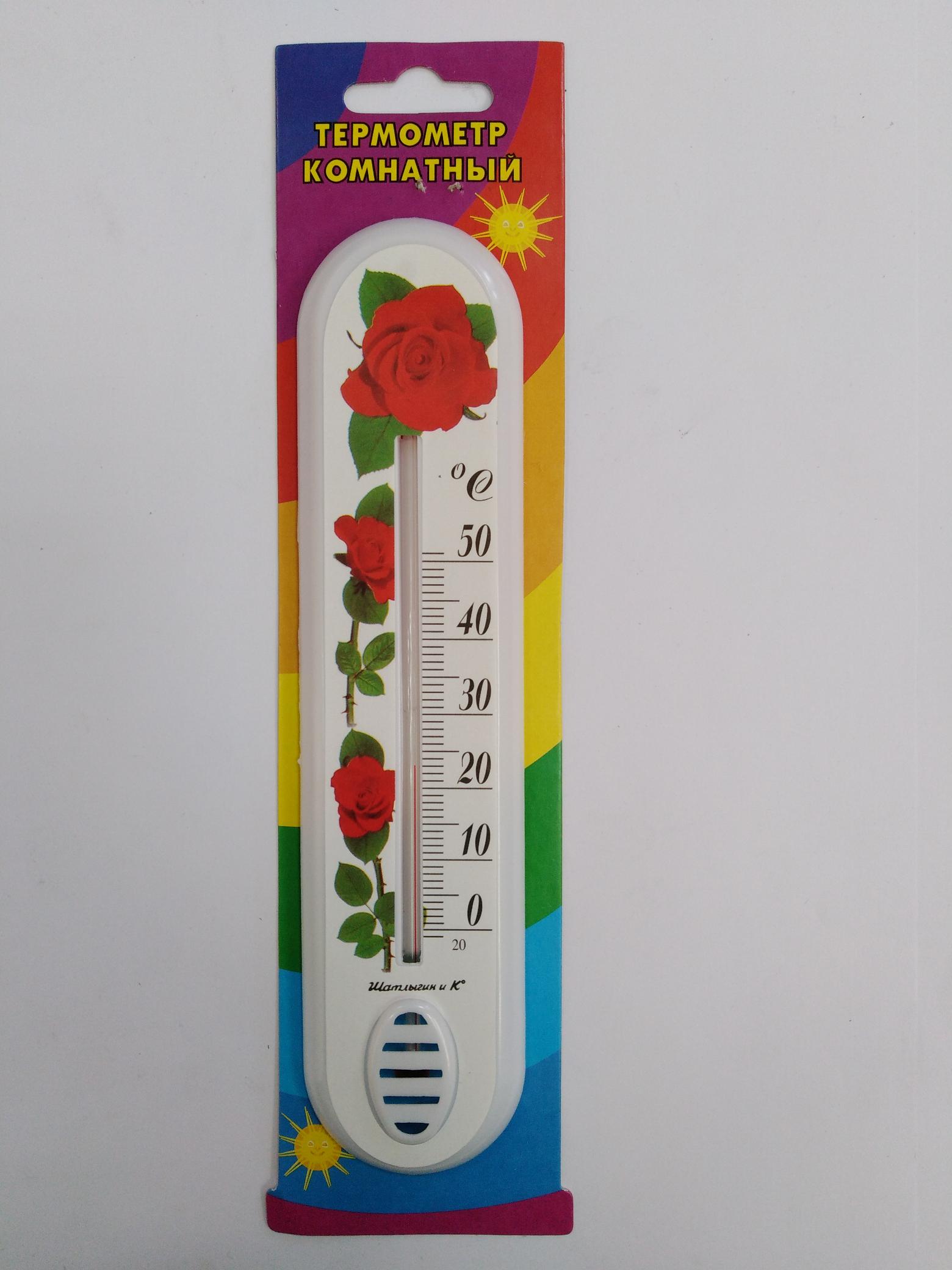 Термометр комнатный с рисунком (цветок)  - AH 1-74 (600шт)