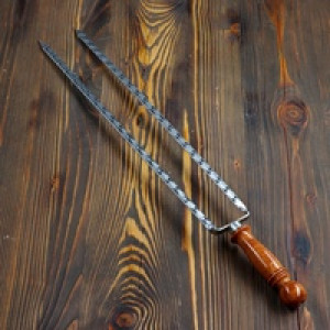 Вилка-шампур с деревянной ручкой 10Х50см.