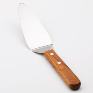 Лопатка овальная кулинарная с деревянной ручкой - HM-9