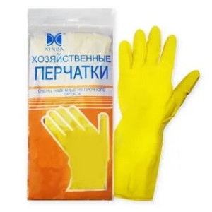 Перчатки резиновые (в ассортименте) - s