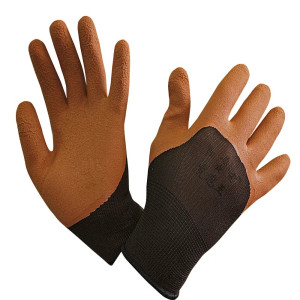 Строительные коричневые перчатки.