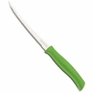 Нож TRAMONTINA ATHUS кухонный с зеленой ручкой для томатов 12,7см. - 871-238