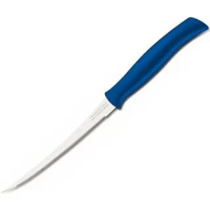 Нож TRAMONTINA ATHUS кухонный с синей ручкой для томатов 12,7см. - 871-237