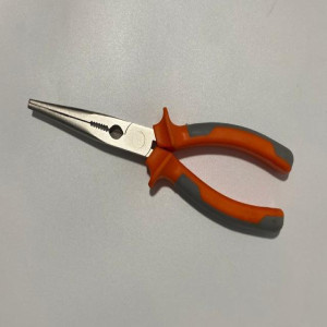 Длинногубцы BOMAO с оранжевой ручкой на блистере150мм AH-1872