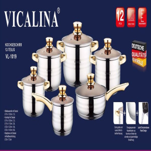 Набор кастрюль VICALINA   из нержавеющей стали   -  VL-1019 (2шт)