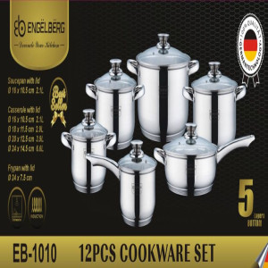 Набор посуды EDENBERG из нержавеющей стали     (6 предметов) - EB-1010