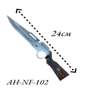 Нож складной ручка под дерево с фонариком AH-NF-102(240шт)