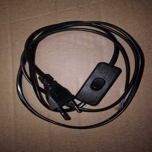 Шнур для светильника без регулировка чёрный 1.5м AH-SH-CH(500шт)