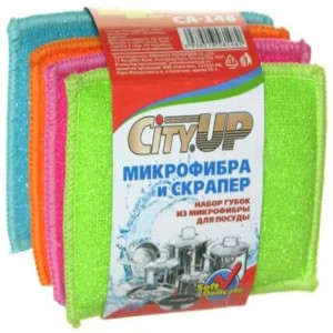 Набор губок из микрофибры для посуды CityUP СА-148