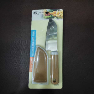 Нож кухонный с чехлом (оранжевый) - 62057