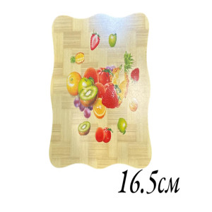 Подставка под горячее квадратные фрукты микс 16,5см AH-244(300шт)