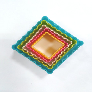 Набор пластиковых квадратных форм для выпечки печенья (5 штук)   - AV-154